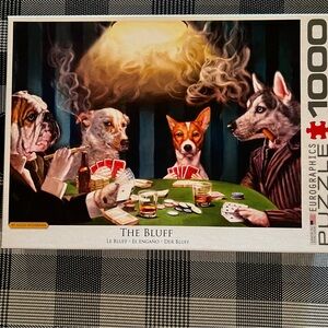 Eurographics The Bluff Dogs Playing Poker 1000 piece Jigsaw Puzzle